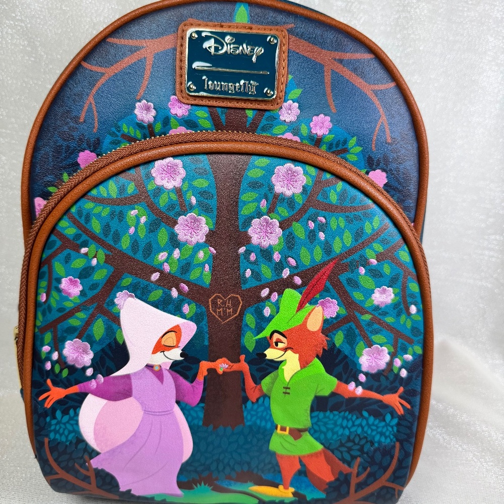 Loungefly Disney Robin Hood and Marian Dancing Floral NWT